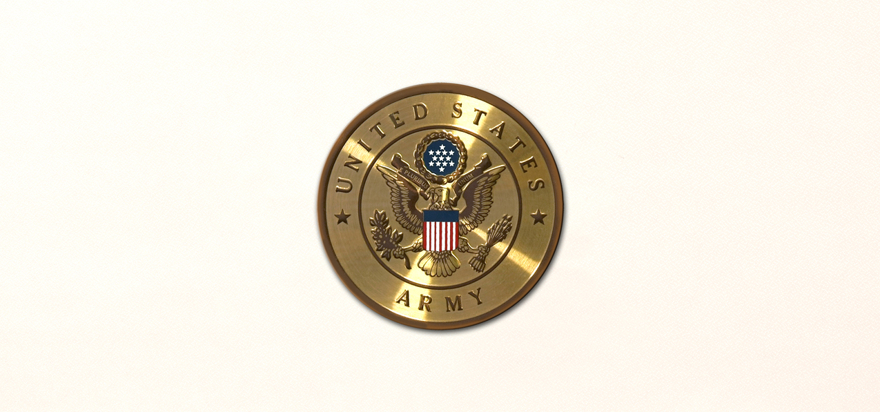 P 542 RT US Army Gold Rosetan Faux